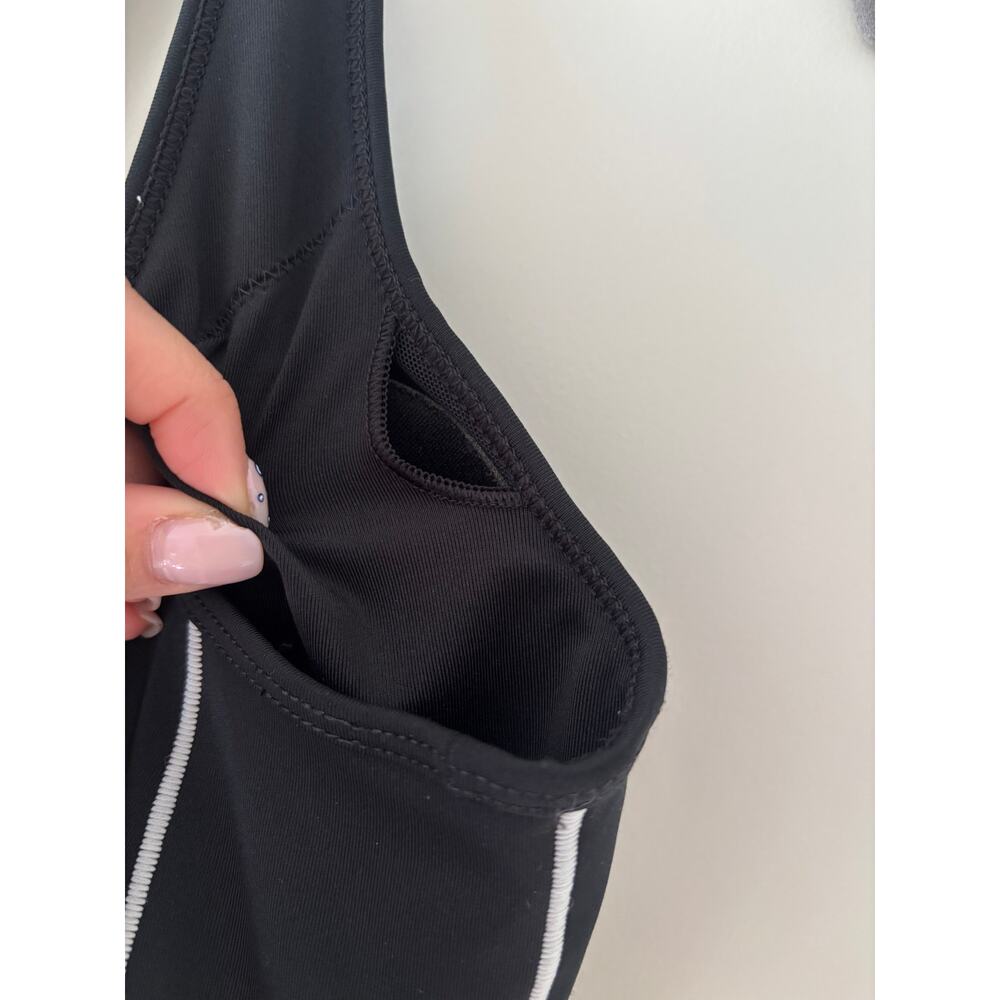 Adidas Black Racerback Cropped Sports Tank XS - Picture 7 of 8